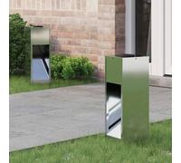 vidaXL Lucina LED Solare da Percorso 2 pcs Argento Zincato