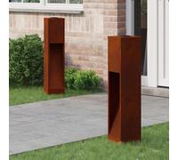 vidaXL Lucina LED Solare da Percorso 2 PCS Zincato Zincato, Giardino e terrazza, cilindrico, Contemporaneo, Solare, Design Innovativo con Caratteristiche Eco-compatibili per Il Tuo Spazio abitativo