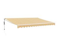 vidaXL Tenda Sole Automatica Retrattile Gialla e Bianca 4x3 m