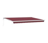 vidaXL Tenda da Sole Retrattile Automatica Bordò 450x300 cm