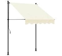 vidaXL Tenda da Sole Retrattile Crema 150x150 cm in Tessuto e Acciaio