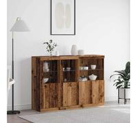vidaXL Madia LED Legno vecchio 142,5 x 37 x 100 cm