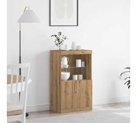 vidaXL Madia LED Marrone 60 x 37 x 100 cm Legno ingegnerizzato