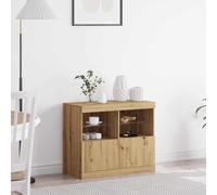 vidaXL Madia LED Marrone 81 x 37 x 66,5 cm Legno multistrato