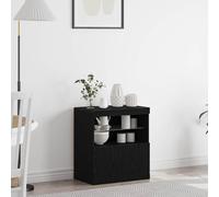 vidaXL Madia LED Nero 60,5 x 37 x 67 cm Legno ingegnerizzato