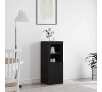 vidaXL Madia LED Rovere Nero 41 x 37 x 100 cm Legno ingegnerizzato