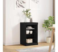 vidaXL Madia LED Rovere Nero 41 x 37 x 67 cm Legno ingegnerizzato