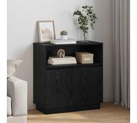 vidaXL Madia LED Rovere Nero 71 x 34,5 x 75 cm Legno ingegnerizzato