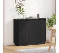 vidaXL Madia LED Rovere Nero 90 x 32 x 75 cm Legno ingegnerizzato