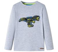 vidaXL Maglietta Bambino a Maniche Lunghe Grigio Mélange 116