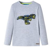 vidaXL Maglietta Bambino a Maniche Lunghe Grigio mélange 92
