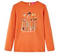 vidaXL Maglietta da Bambina a Maniche Lunghe Arancione Bruciato 128
