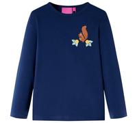 vidaXL Maglietta da Bambina a Maniche Lunghe Blu Marino 104
