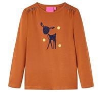vidaXL Maglietta da Bambina a Maniche Lunghe Cognac 104