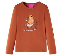 vidaXL Maglietta da Bambina a Maniche Lunghe Cognac 104