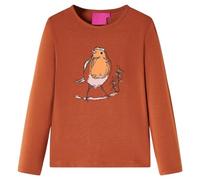 vidaXL Maglietta da Bambina a Maniche Lunghe Cognac 128