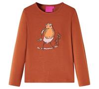 vidaXL Maglietta da Bambina a Maniche Lunghe Cognac 140