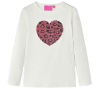 vidaXL Maglietta da Bambina a Maniche Lunghe Ecru 92