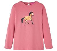 vidaXL Maglietta da Bambina a Maniche Lunghe Rosa Antico 104