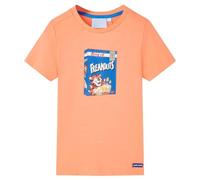 vidaXL Maglietta da Bambino a Maniche Corte Arancione Neon 128