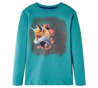 vidaXL Maglietta da Bambino a Maniche Lunghe Acqua Scuro 104