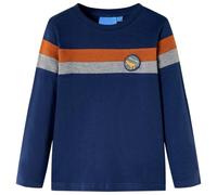 vidaXL Maglietta da Bambino a Maniche Lunghe Blu Marino 116