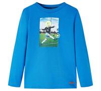 vidaXL Maglietta da Bambino Maniche Lunghe Blu Cobalto 140