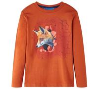 vidaXL Maglietta da Bambino Maniche Lunghe Ruggine Chiaro 116