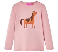 vidaXL Maglietta per Bambini a Maniche Lunghe Rosa Chiaro 116