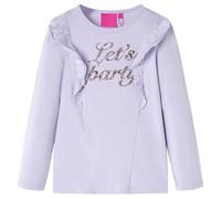 vidaXL Maglietta Bambina Maniche Lunghe Lilla Chiaro 104
