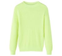 vidaXL Maglione da Bambina Lavorato a Mano Giallo Neon 116