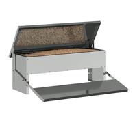 vidaXL Mangiatoia a pedale per polli color argento 48,5 x 39,5 x 19 cm, giardino e terrazza, moderna, durevole, la serenità ti aspetta nel tuo spazio esterno, goditi momenti di qualità con i tuoi