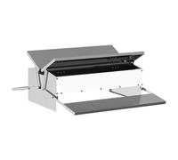 vidaXL Mangiatoia a pedale per polli color argento 75 x 53 x 20,5 cm, giardino e terrazza, moderna, durevole, la serenità ti aspetta nel tuo spazio esterno, goditi momenti di qualità con i tuoi cari