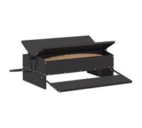 vidaXL Mangiatoia a pedale per polli nero 75 x 53 x 20,5 cm, giardino e terrazza, moderna, durevole, la serenità ti aspetta nel tuo spazio esterno, goditi momenti di qualità con i tuoi cari