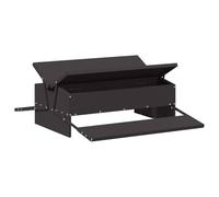 vidaXL Mangiatoia a pedale per polli nero 75 x 53 x 20,5 cm, giardino e terrazza, moderna, durevole, la serenità ti aspetta nel tuo spazio esterno, goditi momenti di qualità con i tuoi cari