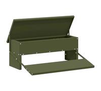 vidaXL Mangiatoia a pedale per polli verde oliva 48,5 x 39,5 x 19 cm, giardino e terrazza, moderna, durevole, la serenità ti aspetta nel tuo spazio esterno, goditi momenti di qualità con i tuoi esseri