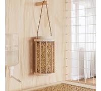 vidaXL Mangiatoia per Conigli Ø15x25,5 cm in Legno Massello di Abete