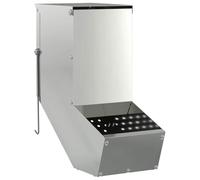 vidaXL Mangiatoia per conigli in argento 12,5 x 26 x 28,5 cm, design giardino e terrazza, caratteristiche moderne, materiali durevoli per vivere all'aperto, spazi eleganti per riunioni e rel