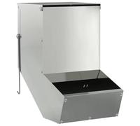 vidaXL Mangiatoia per conigli in argento 17,5 x 26 x 28,5 cm, garage, rettangolare, elementi di design contemporaneo, spazi innovativi e distribuzione funzionale per case moderne