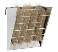 vidaXL Mangiatoia per fieno sospesa in argento 61 x 33 x 66 cm, giardino e terrazza, design moderno per spazi esterni durevoli, per relax e divertimento, materiali ecologici