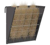 vidaXL Mangiatoia per fieno sospesa nera, 61 x 33 x 66 cm, giardino e terrazza, design moderno per spazi esterni durevoli, per relax e divertimento, materiali ecologici