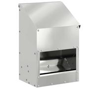 vidaXL Mangiatoia per polli argento 21 x 16 x 33 cm Acciaio zincato, Altro, Rettangolare, Strutture industriali, Telaio in metallo e Design sostenibile per progetti di sviluppo urbano
