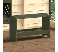 vidaXL Mangiatoia per polli Verde oliva 81 x 32 x 53,5 cm