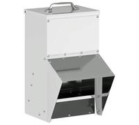 vidaXL Mangiatoia per pollo, argento, 20 x 25 x 35 cm, in acciaio zincato, per giardini e terrazze, mobili da esterno moderni e durevoli, oasi di relax e incontri