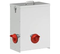 vidaXL Mangiatoia per pollo argento 32,5 x 20,5 x 43 cm Acciaio zincato, giardino e terrazza: soluzioni moderne e durevoli per ambienti esterni che migliorano la bellezza, il comfort e la funzionalità