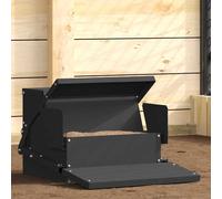 vidaXL Mangiatore a Pedale per Pollo Nero 50 x 40 x 29 cm
