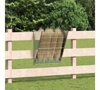 vidaXL Mangiatore Appeso per Fieno Argento 61 x 33 x 66 cm