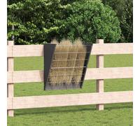vidaXL Mangiatoia per fieno sospesa nera, 61 x 33 x 66 cm, giardino e terrazza, design moderno per spazi esterni durevoli, per relax e divertimento, materiali ecologici