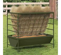 vidaXL Mangiatore per Bestiame Verde oliva 100 x 60 x 90 cm
