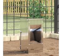 vidaXL Mangiatore per conigli Argento 12,5 x 12,5 x 25 cm 1,5 kg